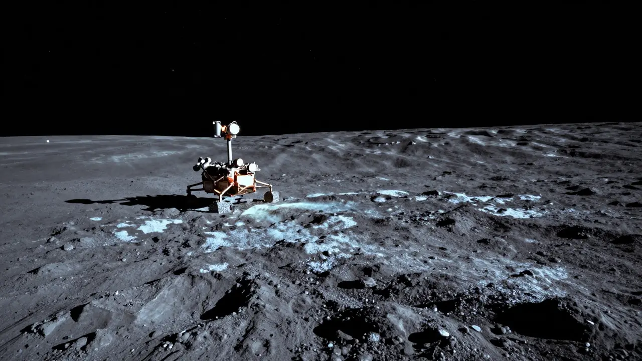 Lunar South Pole: Water Ice and Scientific Interest
