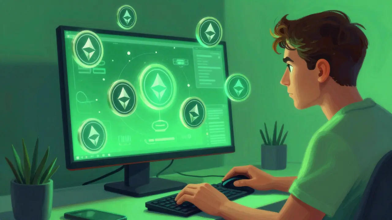 Digital artist minting NFT using Sepolia testnet with faucet ETH