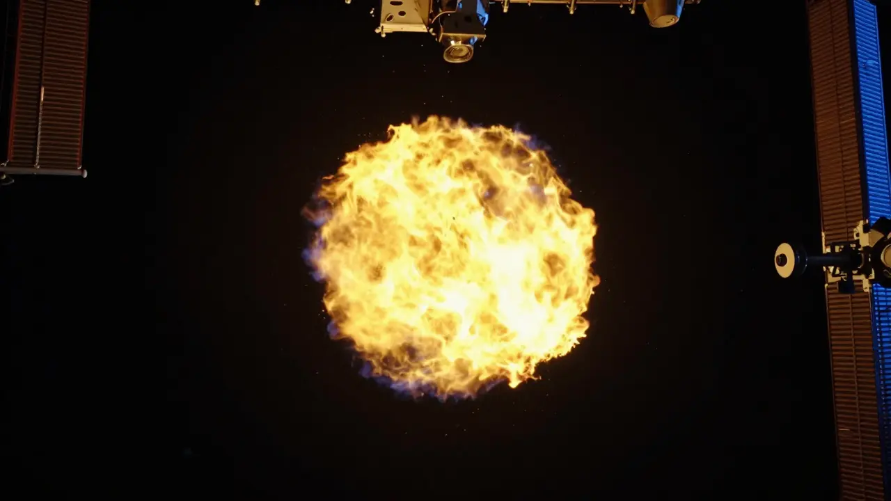 How Combustion Soot Forms and Flames Spread in Microgravity