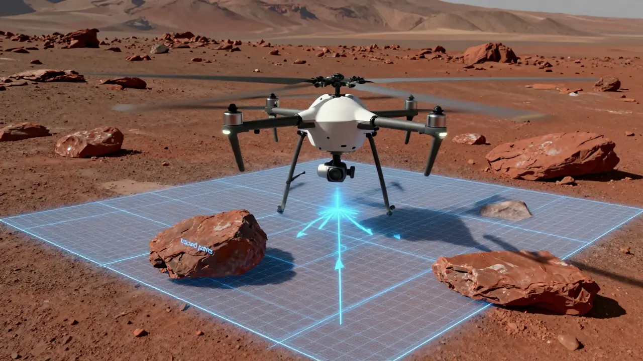 Digital visualization of the helicopter's autonomous navigation sensors