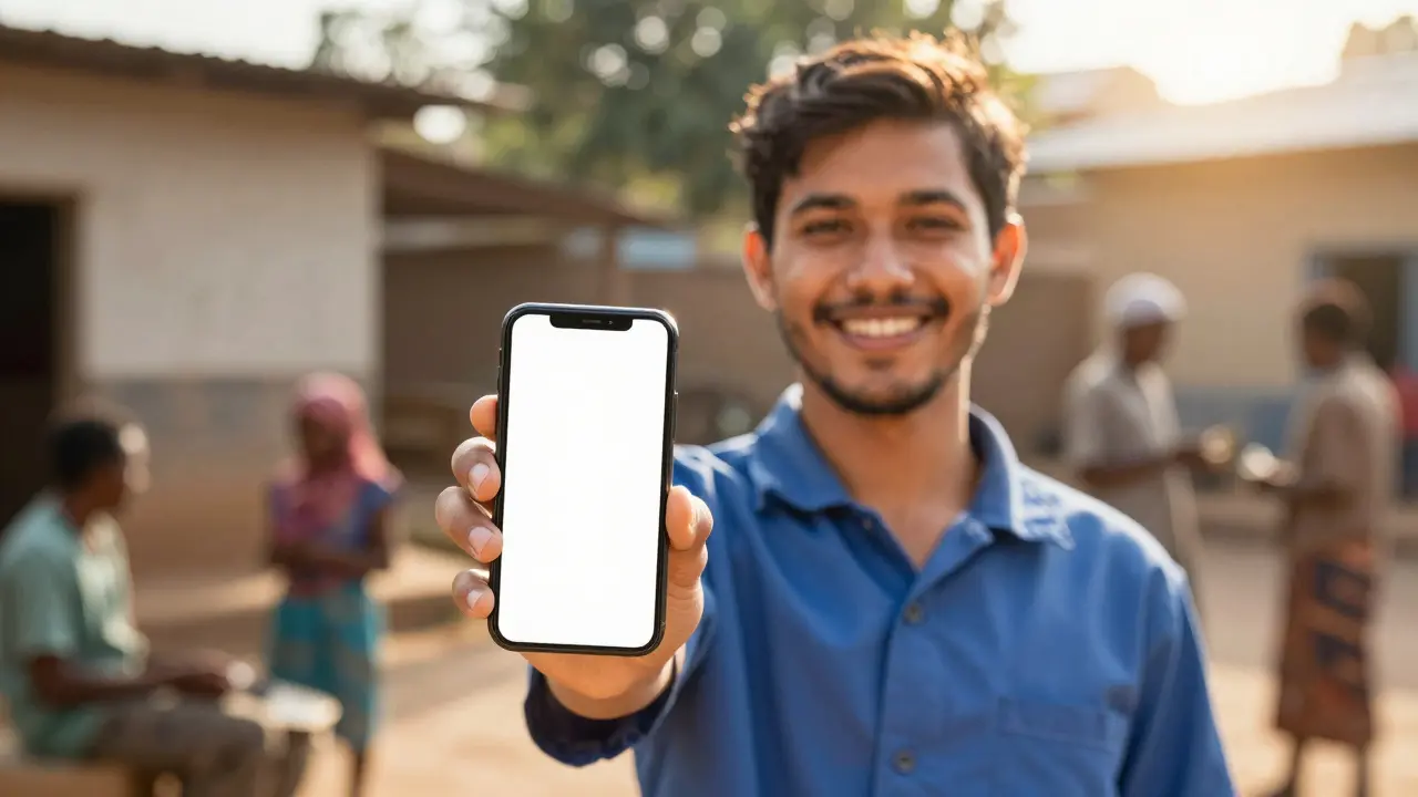 Empowered user accessing finance via smartphone