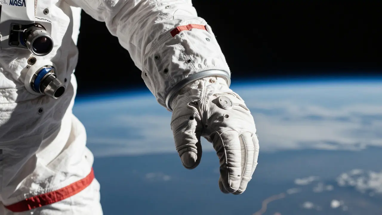 Why Space Suit Gloves Are So Stiff: The Physics of Dexterity in the Vacuum