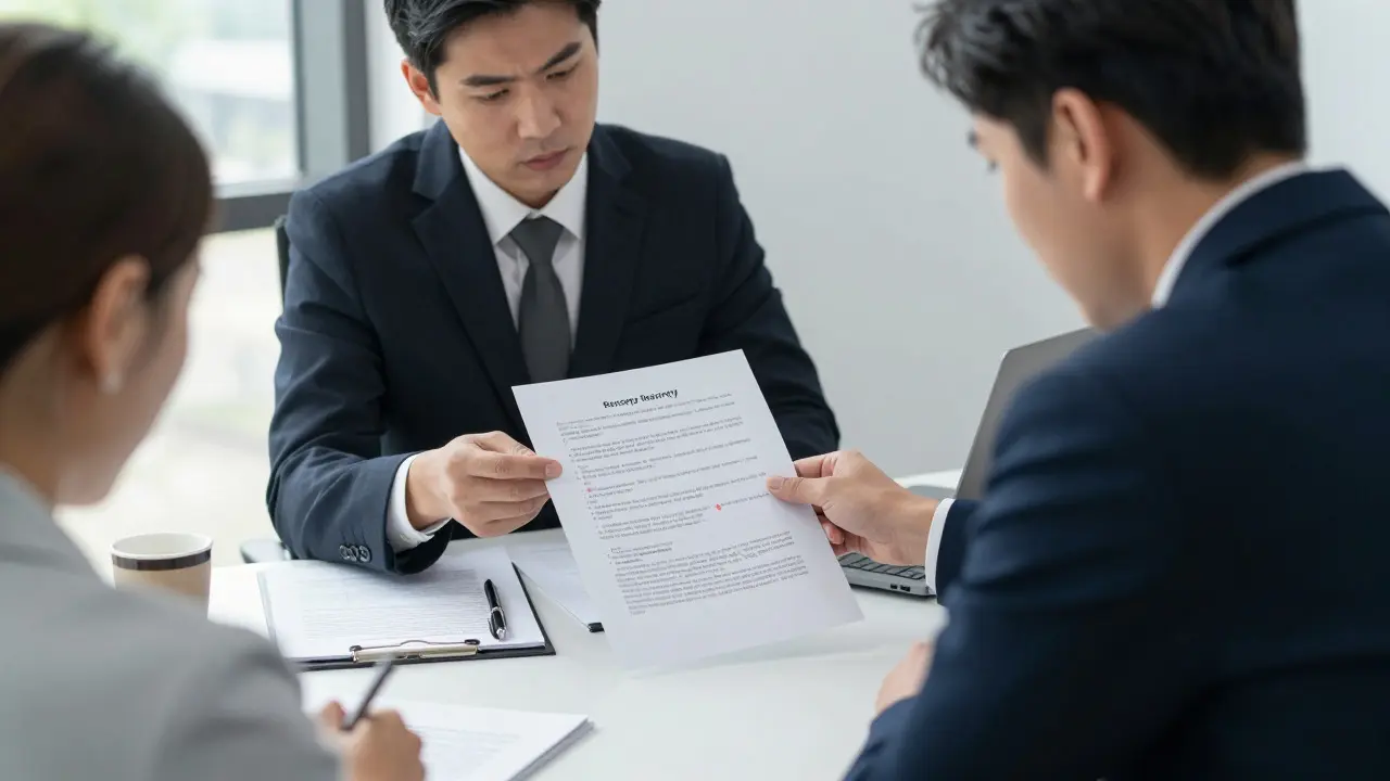 Lawyer reviewing documents with client for crypto recovery
