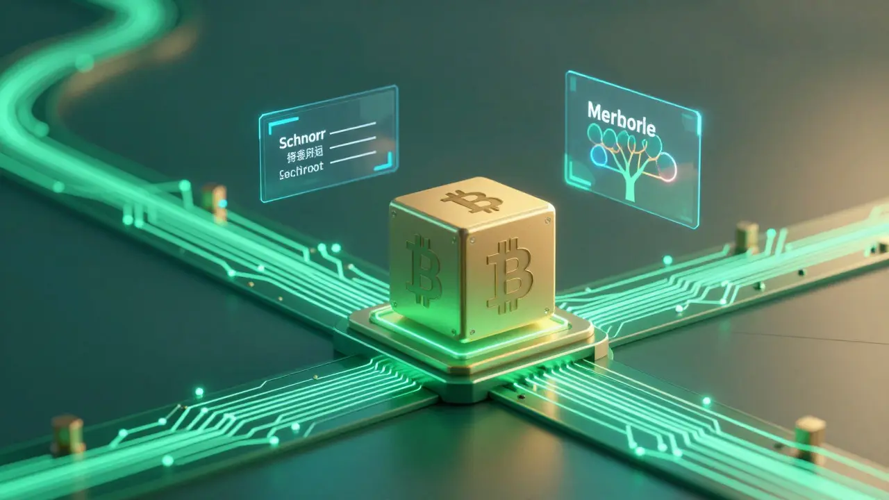 Smooth, harmonious 3D visualization of Taproot activation with integrated technology