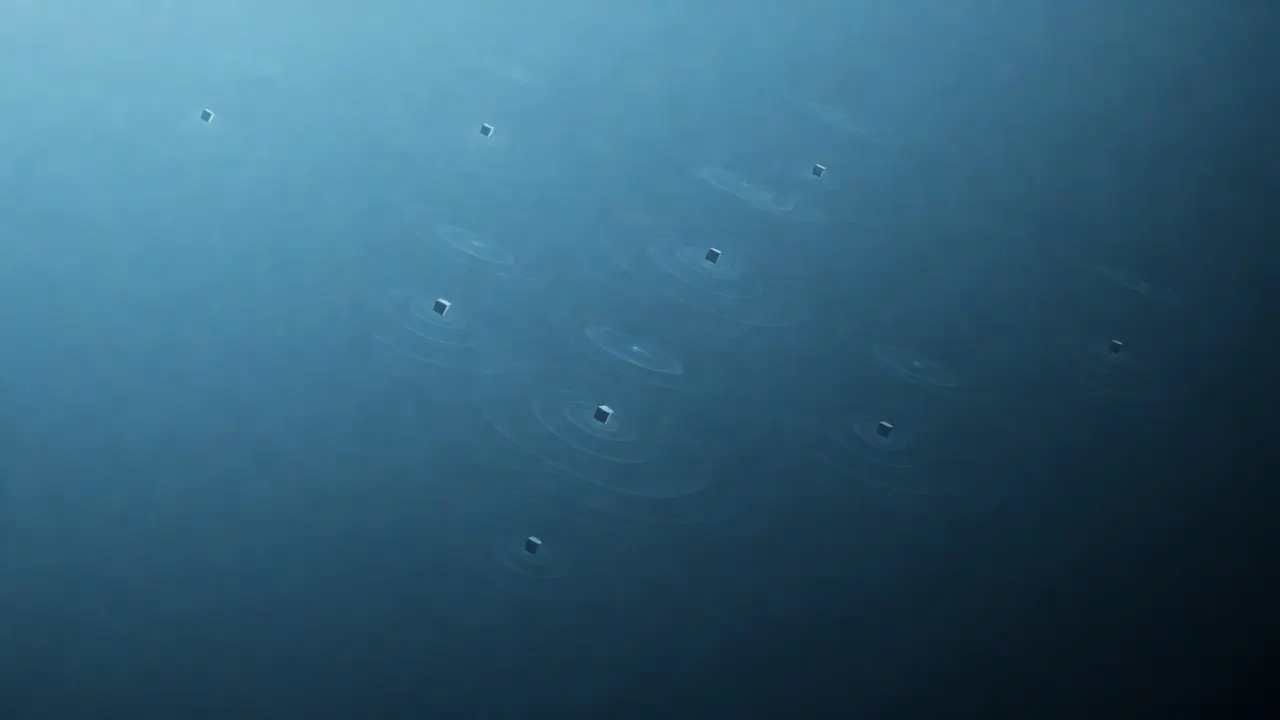 Swarm of small probes descending into Neptune's icy clouds