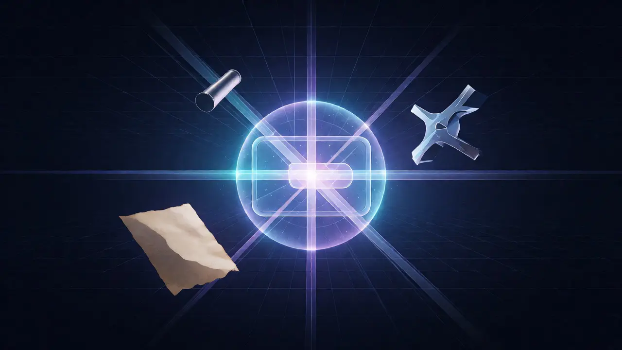 Conceptual art of a glowing crypto wallet protected by multisig beams