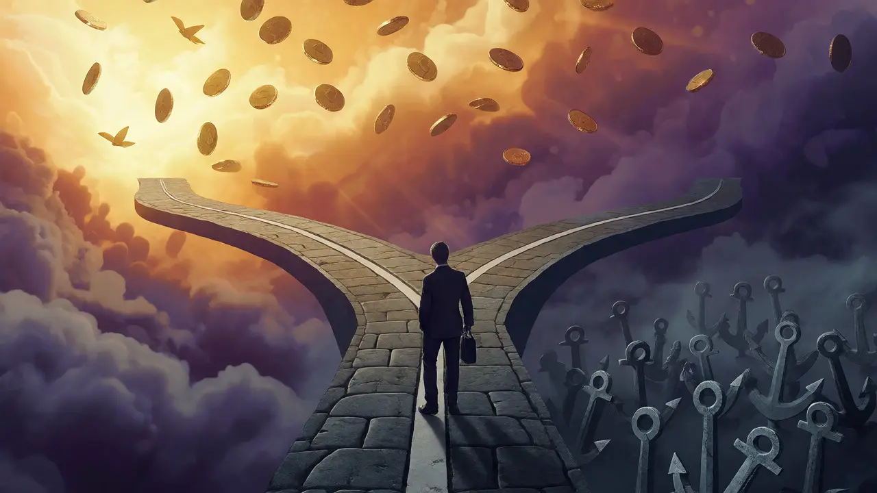Investor at crossroads between rising gains and sinking losses
