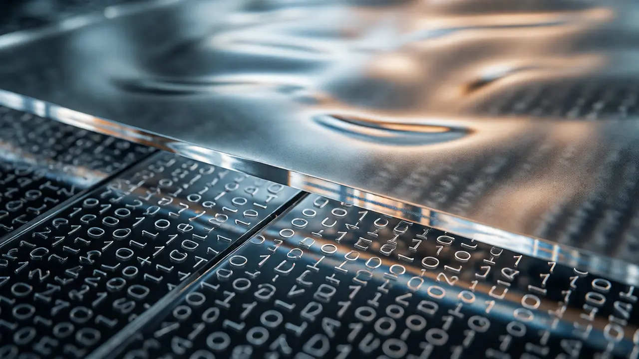 Layered glass textures illustrate the balance between immutable ledgers and privacy filters.